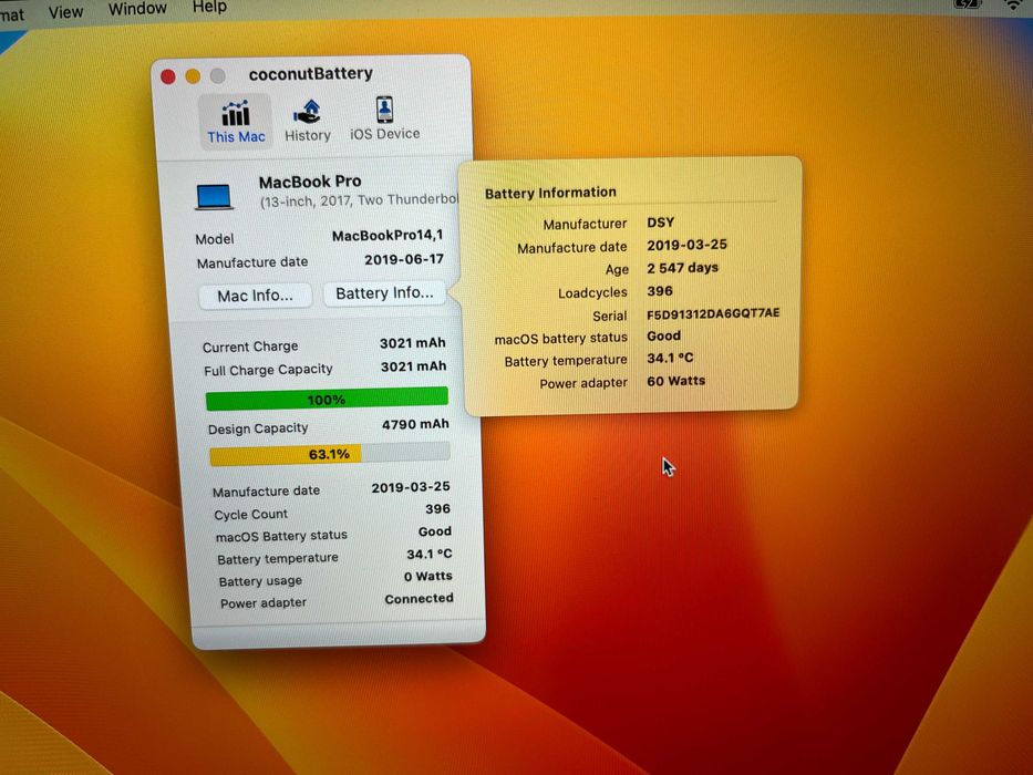Macbook Pro. A1708. 2017 год.: 10 500 грн. - Ноутбуки Запорожье на Olx