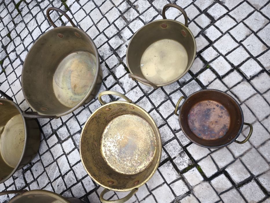 6 alguidares em Cobre