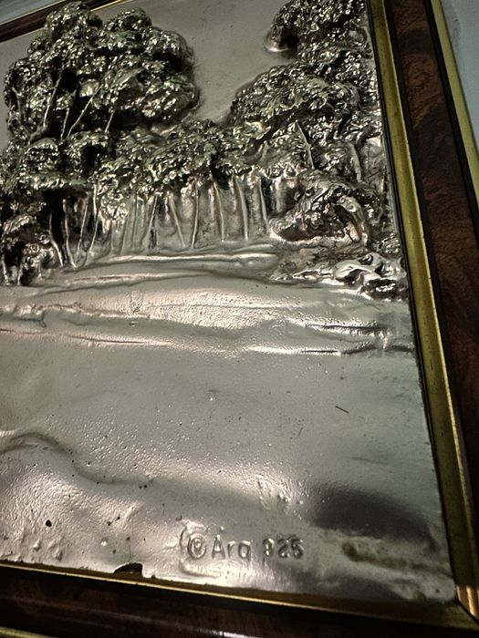 Quadro com relevo em prata arg. 92564740139025794123