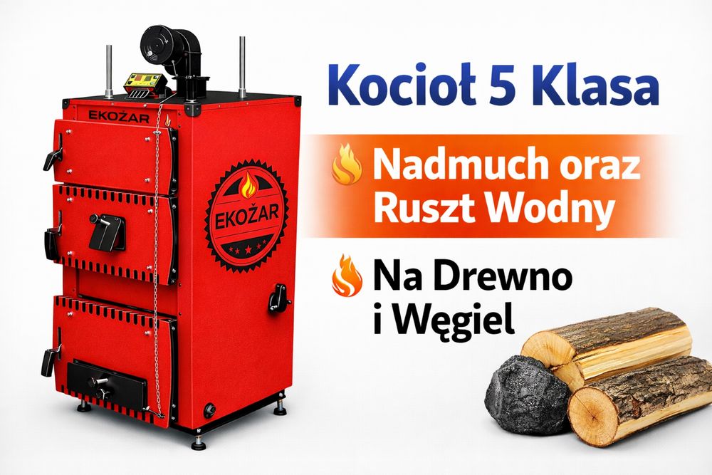 Kocioł Na Drewno Węgiel Ruszt Wodny Nadmuch 12 kw UNI Dostawa