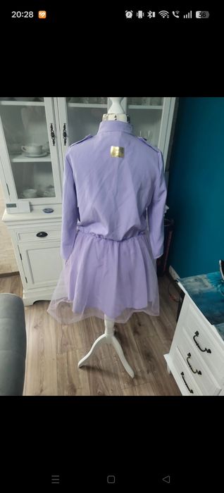Liliowa sukienka Paparazzi Fashion z tiulem