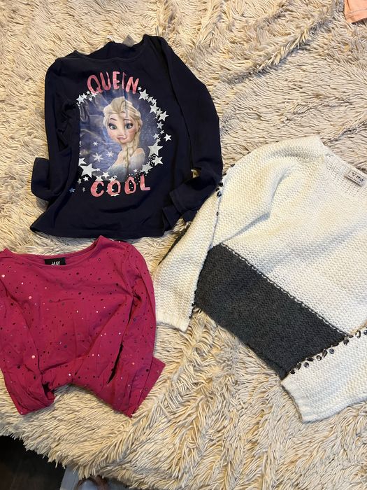 Zestaw mix paka ubrań dla dziewczynki rozmiar 122/128