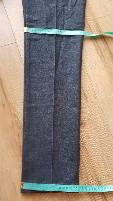 Tommy Hilfiger Denton spodnie granatowe Straight Fit w kant M 31/34