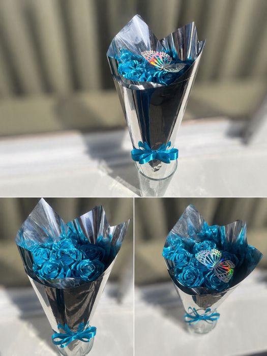Arranjo rosas de cetim