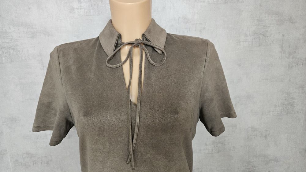 Sukienka kołnierzyk jak zamsz Marks&Spencer 36