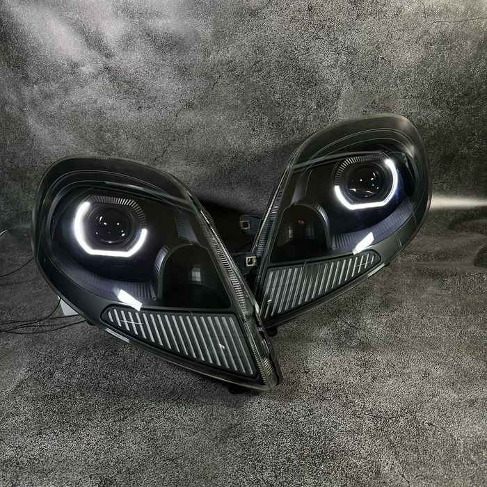 Фари Bi-Led,Renault Traffic, Opel Vivaro та Nissan Primastar 2007-2014 тюнінг, оченята, антихром