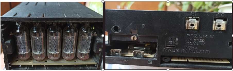 Комплект на лампах Nixie  Z5730M - 4шт  и Z5710M -1шт
