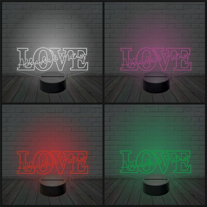 Prezent na walentynki dla niej niego lampka 2