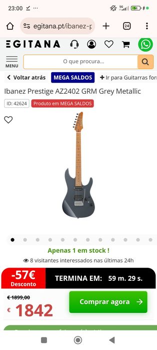 Ibanez Prestige AZ2402 (como nova)