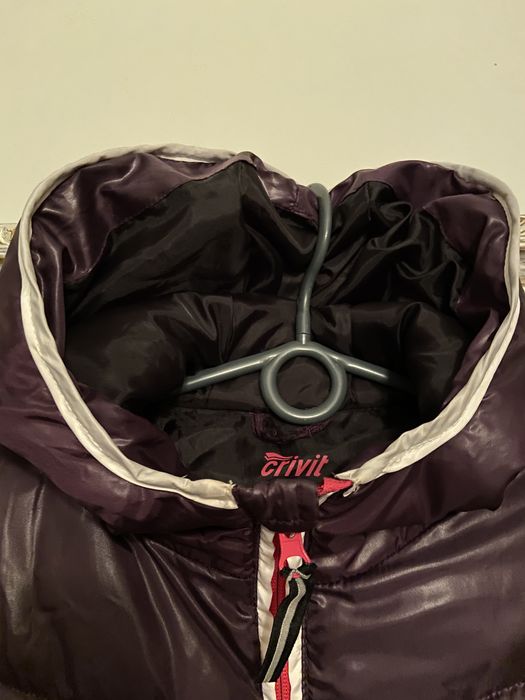Kurtka puchowa narciarska Crivit fioletowa metaliczna