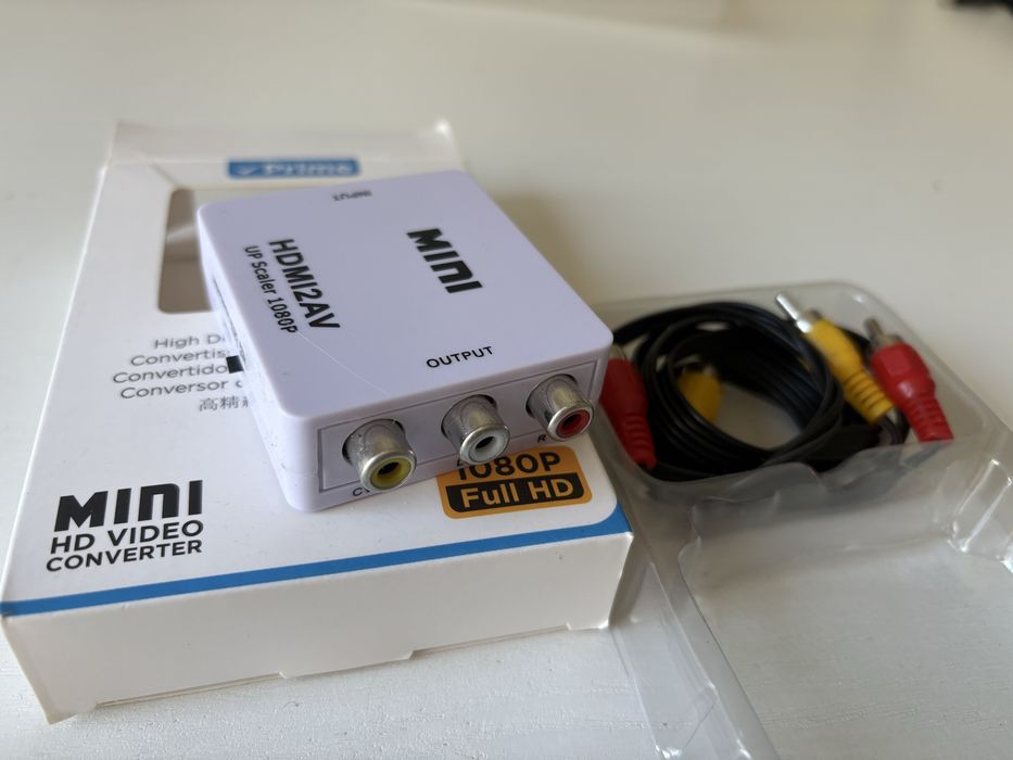 Conversor de video alta definição - HDMI para Mini AV 720p para 1080p