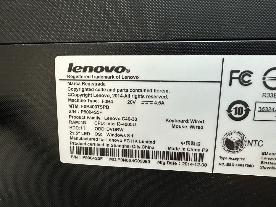 Komputer 3in1 Lenovo i3/8ram/240 ssd