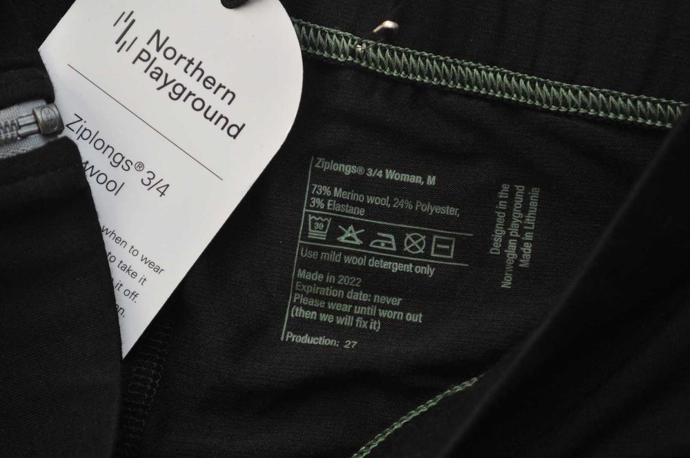 nowe spodenki Northern Playground ziplongs 3/4 wool merino M