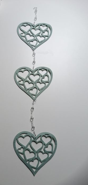 Komplet dwu ozdób Trzy serca