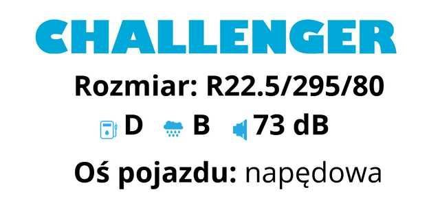 295/80R22.5 Challenger CDL4+ Napędowa
