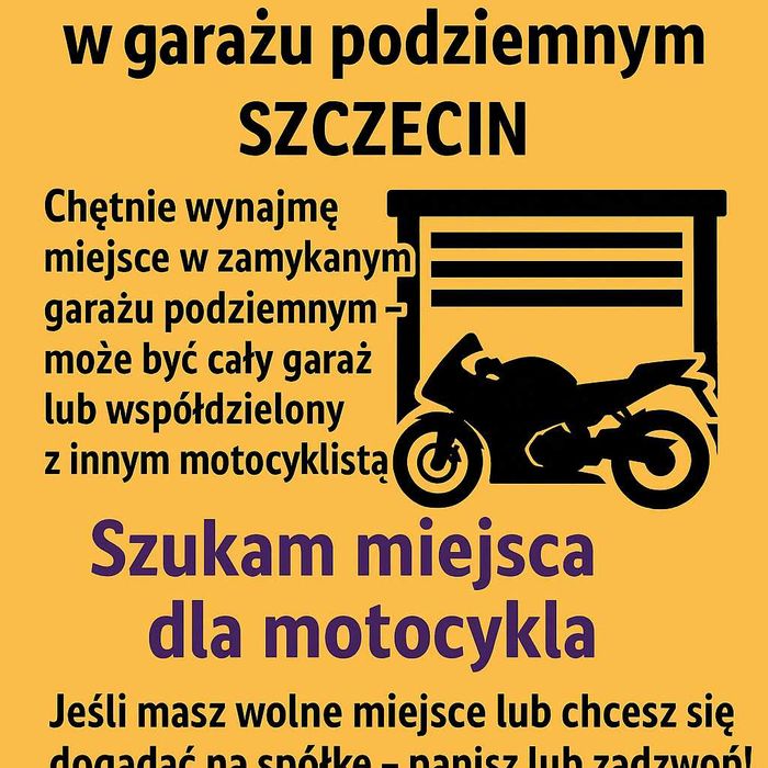 Wynajmę miejsce w garażu podziemnym – SZCZECIN