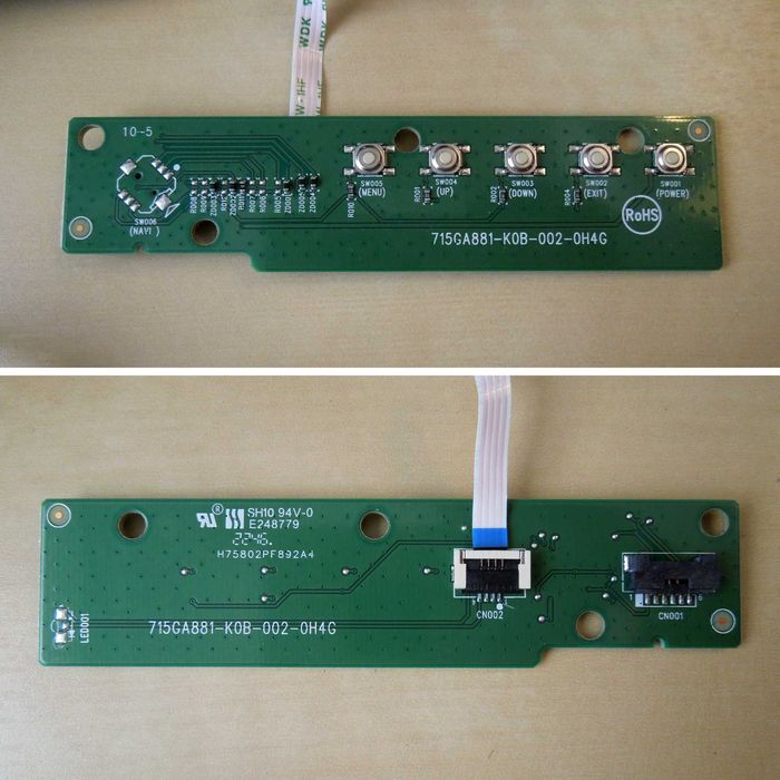 Mainboard / Powerboard / Button board / Cabos - monitor curvo HP 27XC