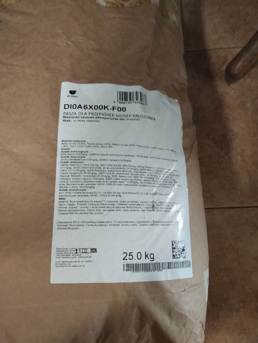 Karma, pasza dla przepiórki nioski.