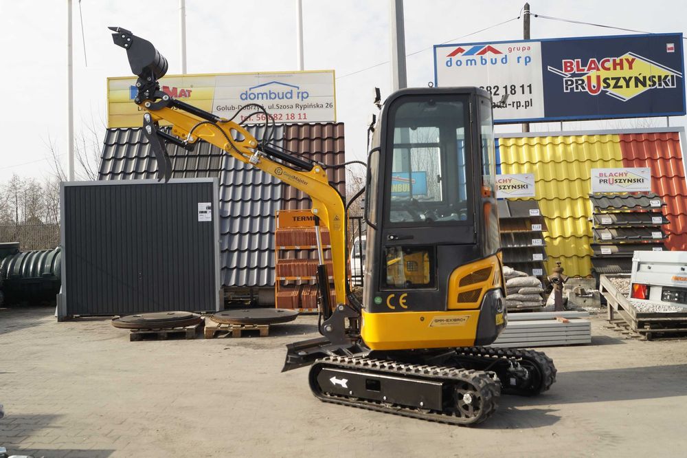 Minikoparka gąsienicowa - 1300kg - sterowanie Joystick - kabina - GoodMajster Machinery GMM-EX18RC+
