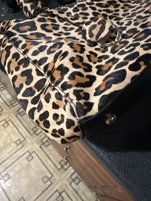 Кожанная сумка Каren Millen,Италия,в гикарном леопардовом принте