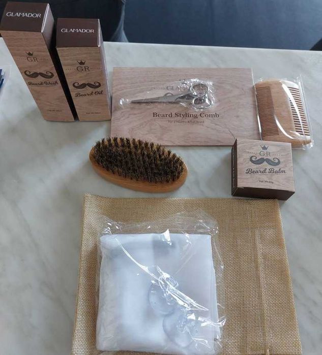 Kit Barba 8Pcs --Cuidado profissional