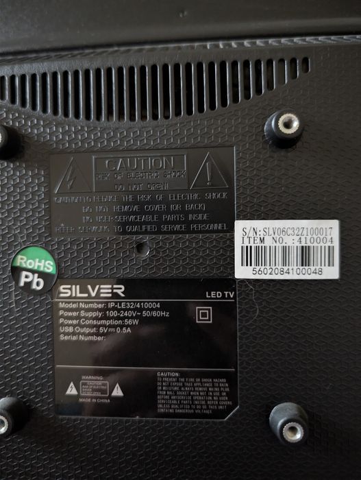 TV Silver 32" Avariada