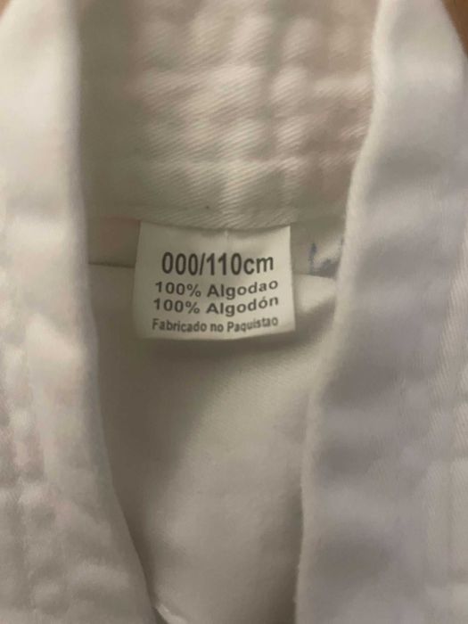 Quimono de Criança 110cm + 2 cintos brancos  100% algodão