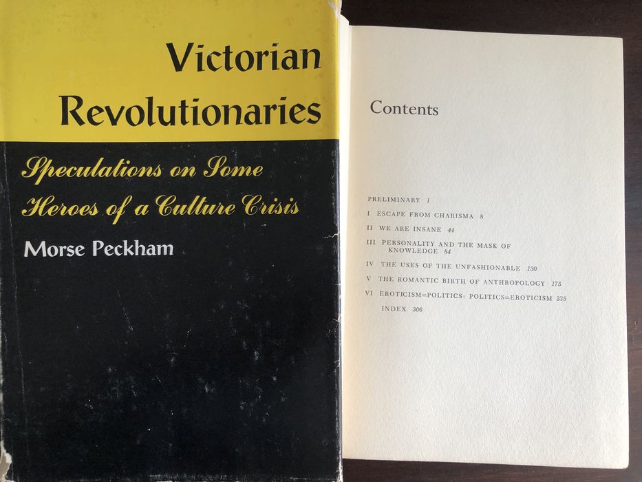 WIMSATT Idea of Comedy PECKHAM Beyond Tragic Vision Revolutionaries