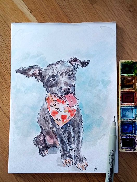 Retrato de cão personalizado