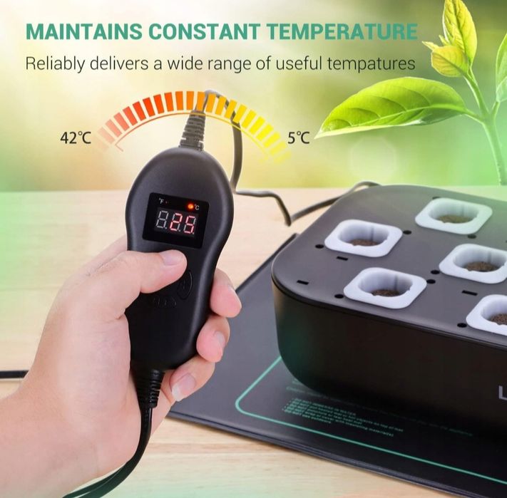 LERWAY Mata grzewcza 30w z termostatem pod rośliny nasiona do szklarni