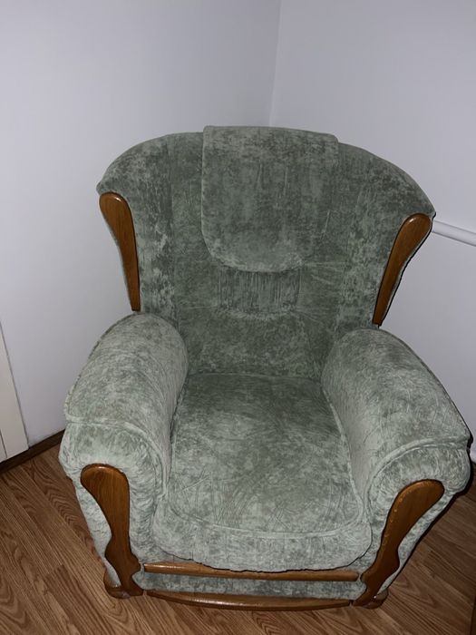 М’який кутовий диван + крісло