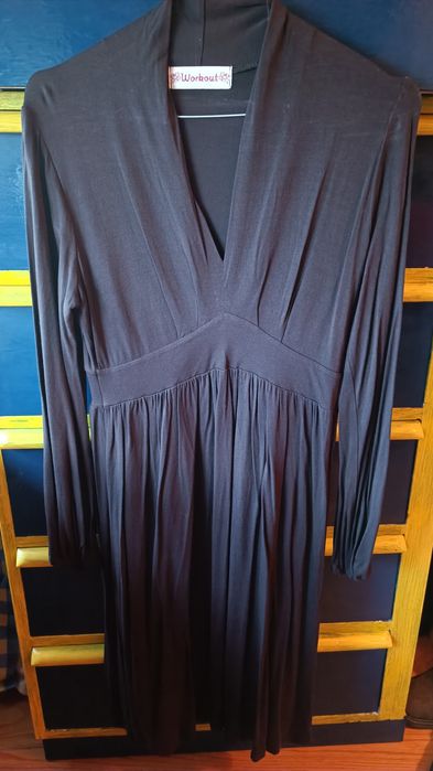 Vestido Castanho c/Manga - BARATÍSSIMO