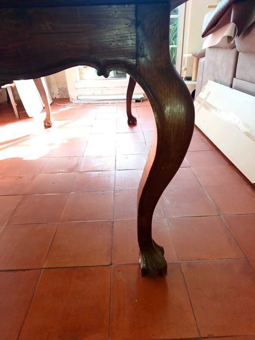 Mesa rustica em madeira maciça de carvalho