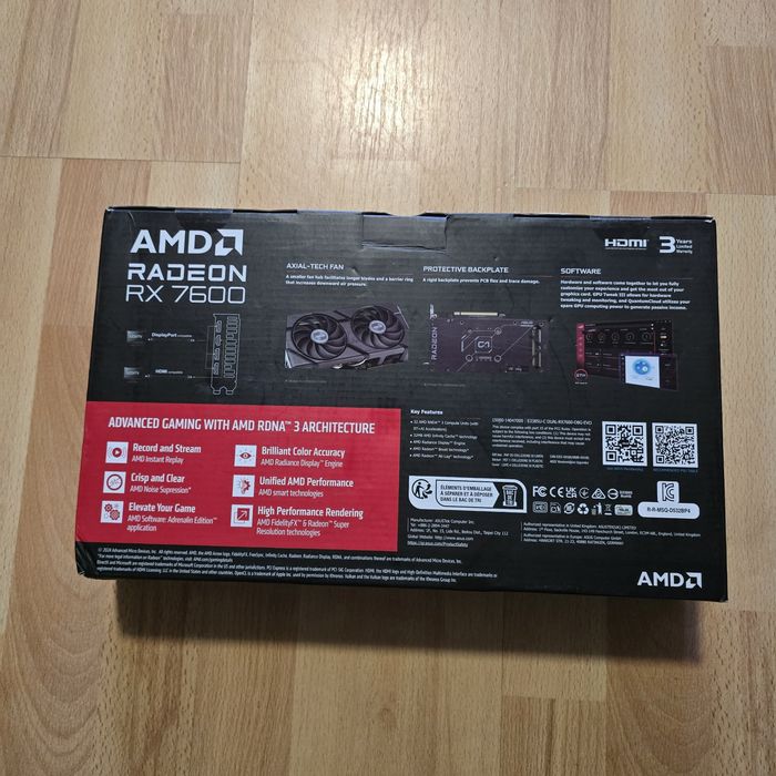 Відеокарта ASUS DUAL-RX7600-O8G-EVO (90YV0LD0-M0NA00)