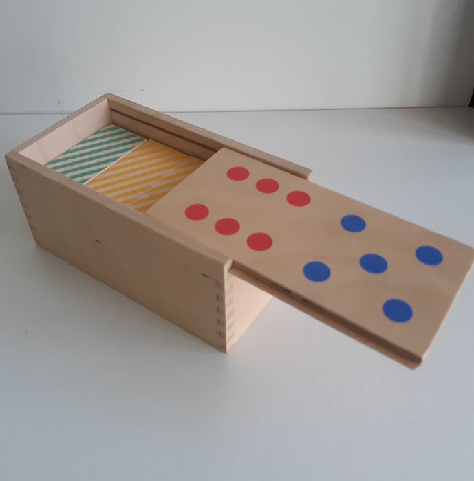 Jogo Dominó IKEA Lattjo Madeira Peças Grandes Completo
