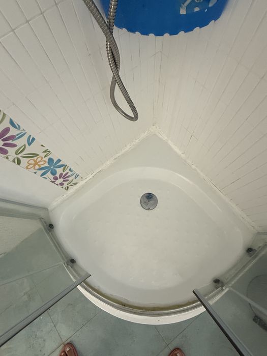 Cabine duche de canto com base