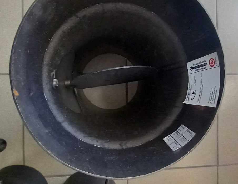 Szyber kominowy spalinowy czarny średnica 180 mm