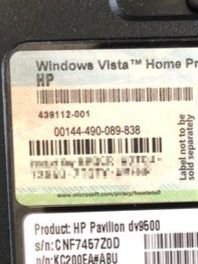 Uszkodzony  Laptop HP DV9500