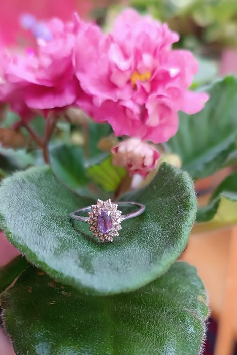 Серебряное кольцо с аметистом