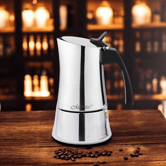 Кофеварка гейзер Espresso Moka Maestro MR-1668Silver нержавеющая сталь
