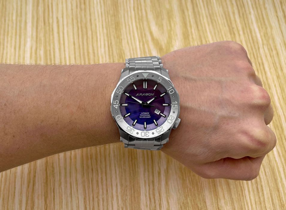 Годинник ARAGON Sea Charger Meteorite Blue LE 50 mm. Swiss Automatic