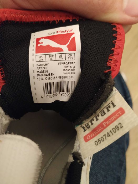 Puma Ferrari drift cat 6 rozmiar 35, białe buty sportowe