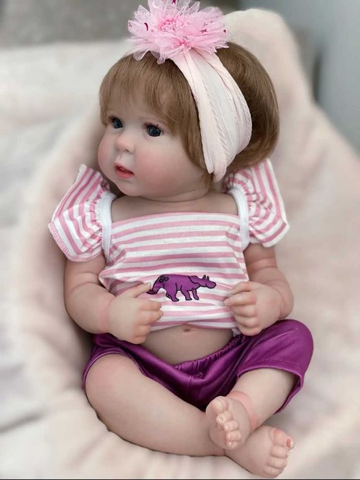 57) Кукла Реборн Принцесса Roza Premium Class 3D окрас Винил 50см