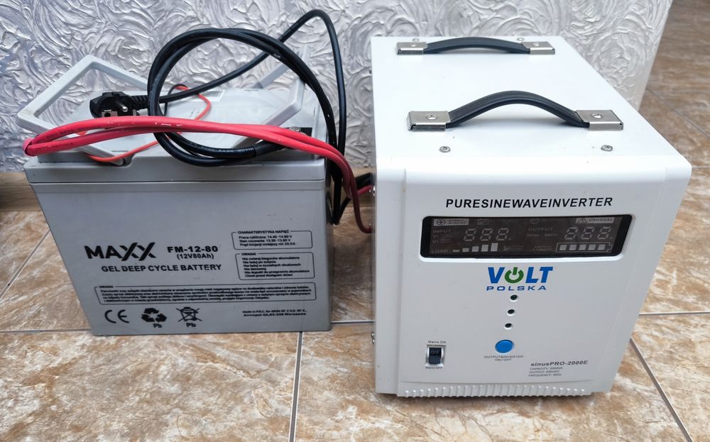 Комплект резервного живлення ДБЖ Volt Polska 2000 E +  гель акум Maxx