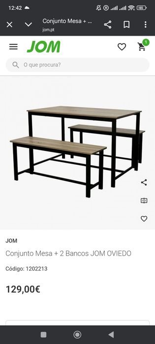 Mesa com bancos novo