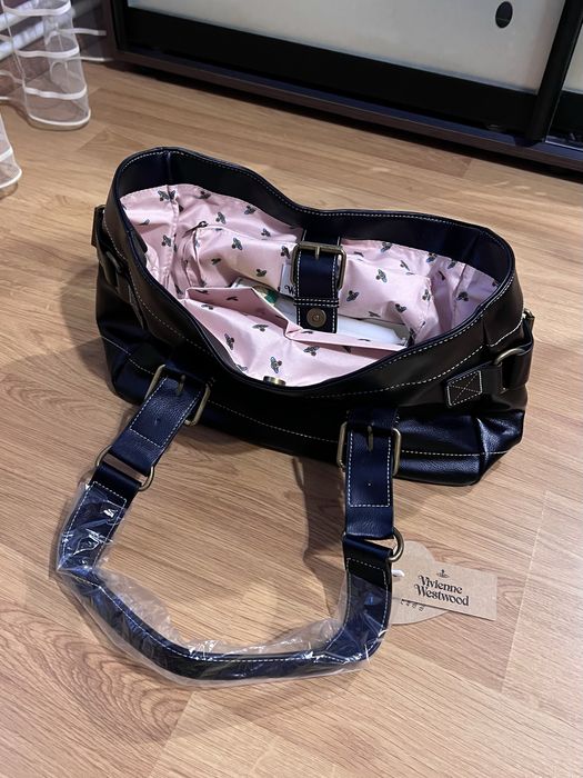 Сумка Vivienne Westwood шкіряна чорна вівʼєн вествуд juicy couture