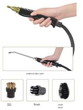 Пароочисник високого тиску для дому офісу автомобіля 2500Вт Білий