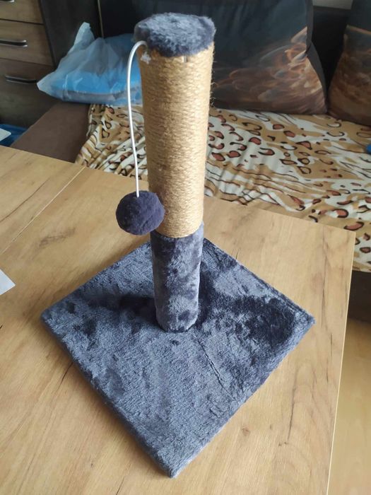 Drapak dla kota stalowo-beżowy