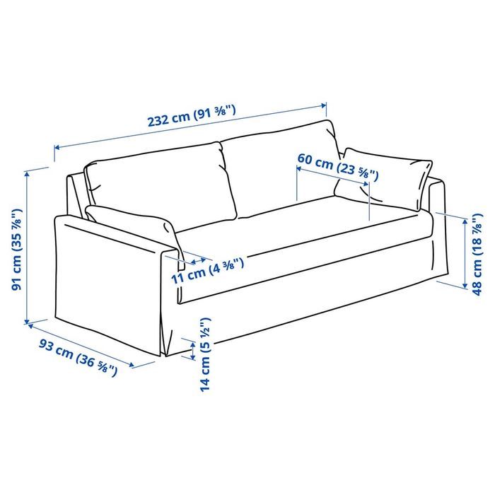 Sofa 3 osobowa hyltarp ikea