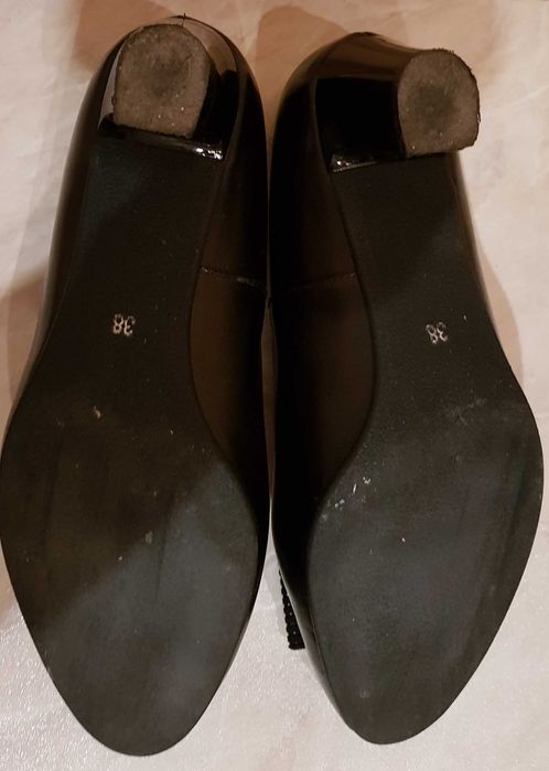 Czółenka Venezia  czarne skóra